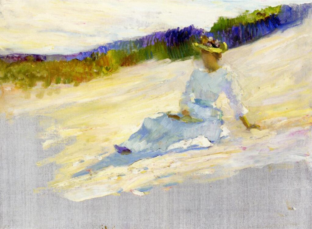 Sunlight, Girl on Beach, Avalon (1893) - Robert Henri Tablo