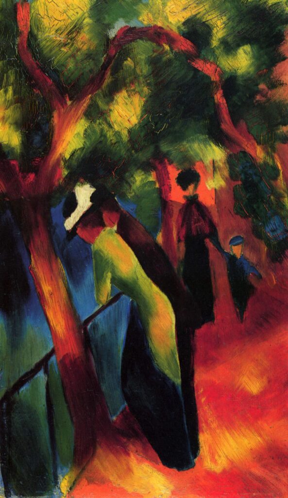 Sunny way (1913) - August Macke Tablo
