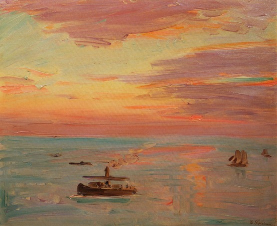 Sunrise at the Port of Kobe (1935) – Fujishima Takeji Tablo