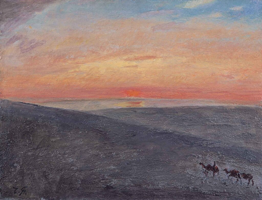 Sunrise over Mongolia (1937) – Fujishima Takeji Tablo