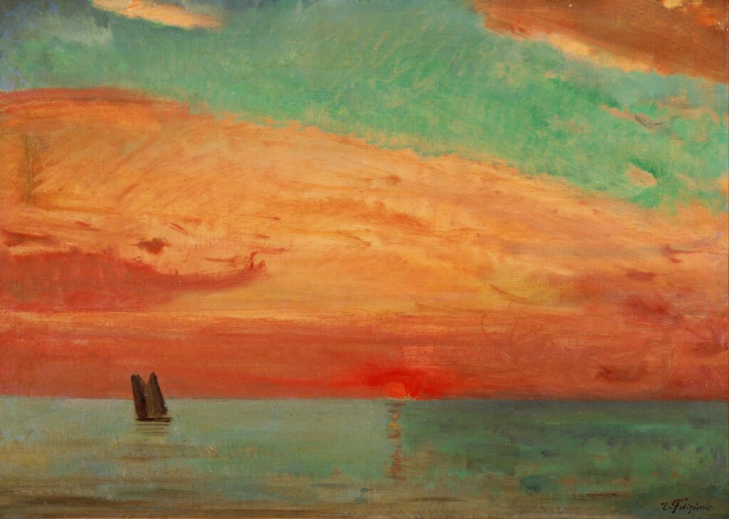 Sunrise over the Eastern Sea - Fujishima Takeji Tablo