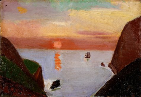 Sunrise, Cape Daio – Fujishima Takeji Tablo