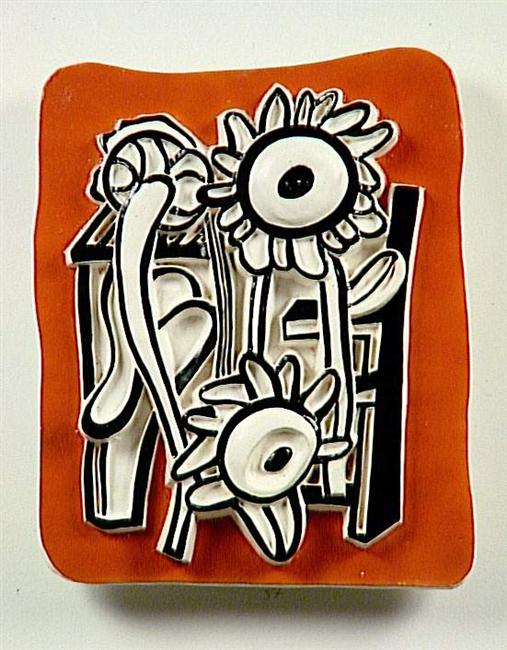 Suns on an orange background - Fernand Léger Tablo