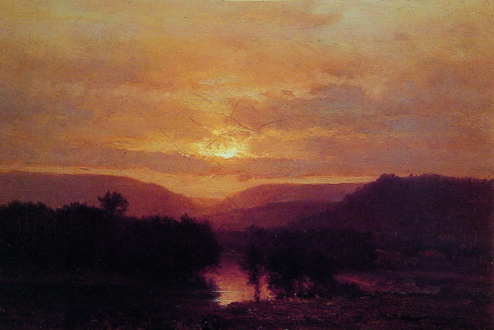 Sunset (1865) - George Inness Tablo