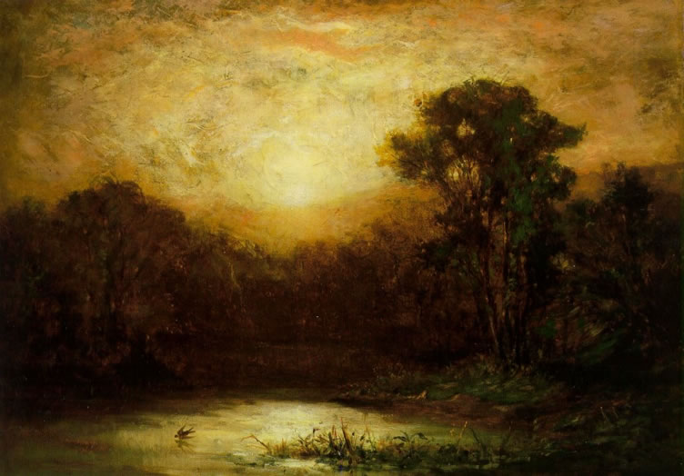 Sunset (1880) - Edward Mitchell Bannister Tablo