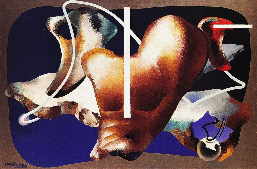 Superamento terrestre (1932) – Enrico Prampolini Tablo