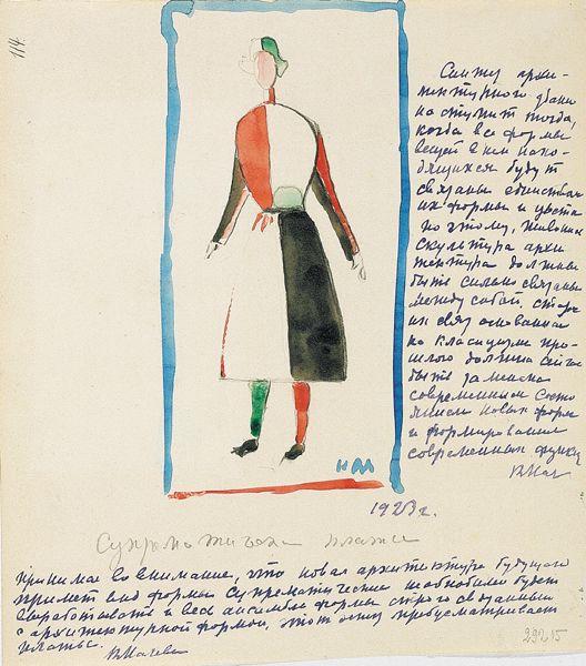 Suprematic dress (1923) - Kazimir Malevich Tablo
