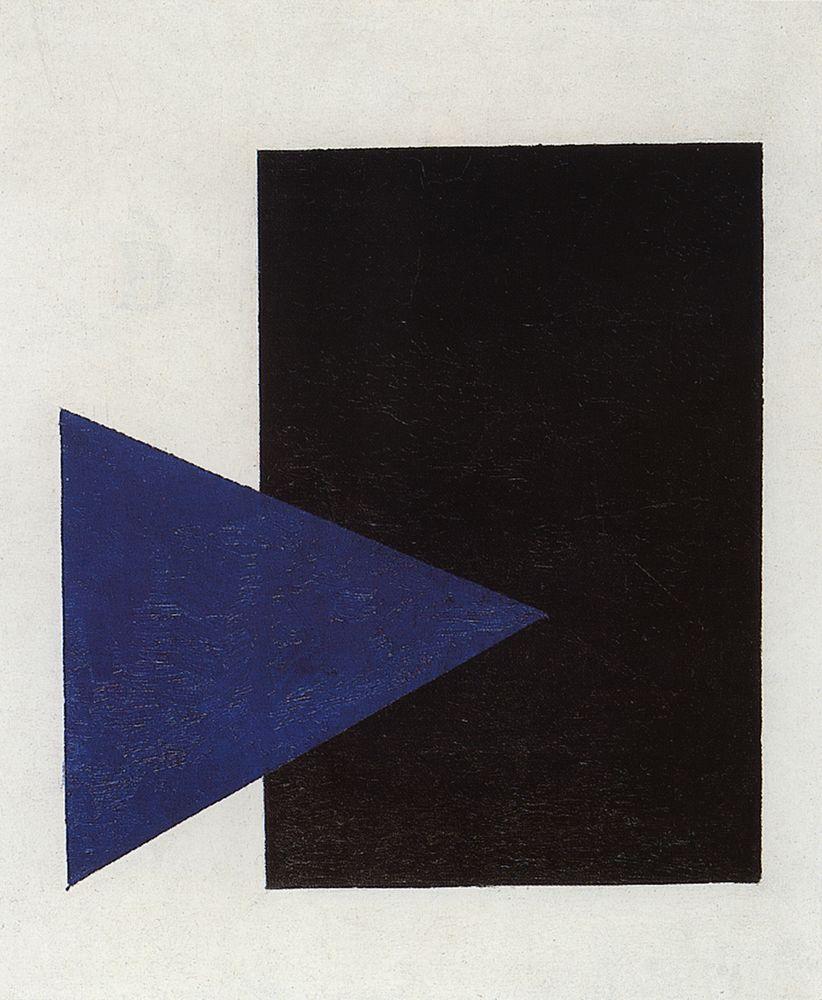 Suprematism with Blue Triangle and Black Square (1915) - Kazimir Malevich Tablo