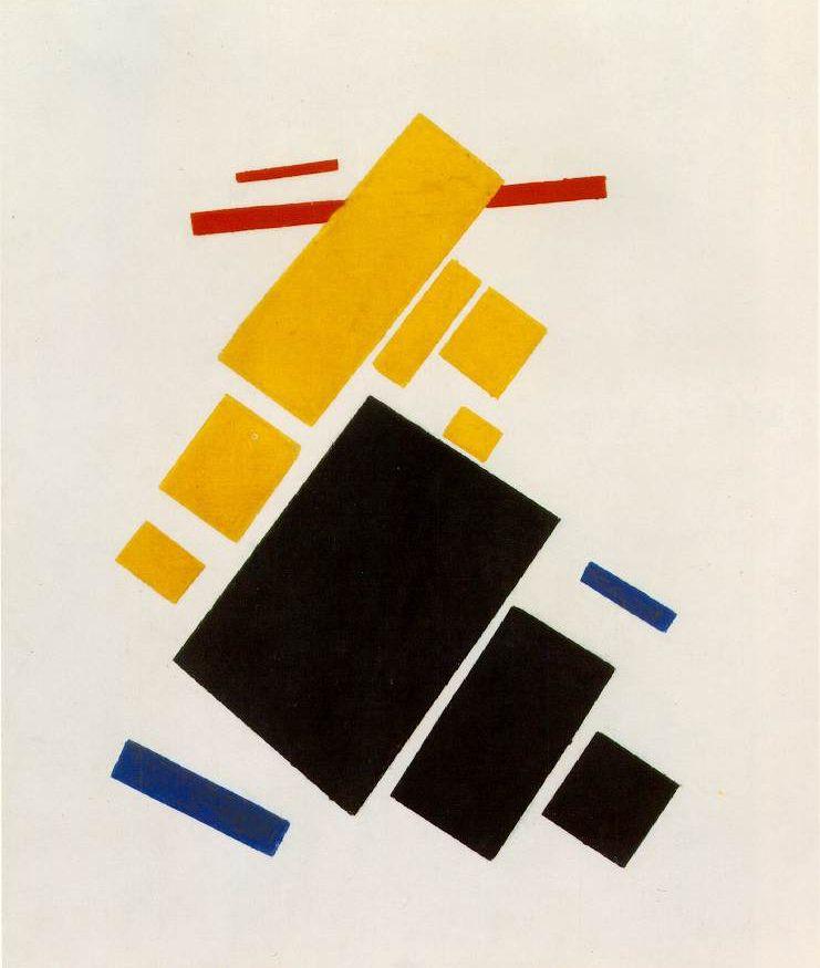 Suprematist Composition Aeroplane Flying (1915) - Kazimir Malevich Tablo