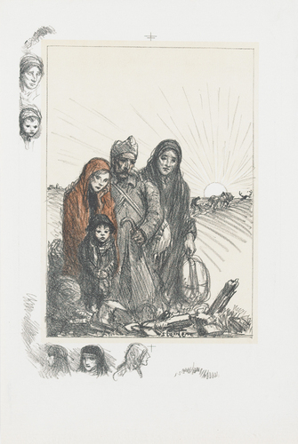 Sur les ruines de la maison (1917) – Théophile Steinlen Tablo