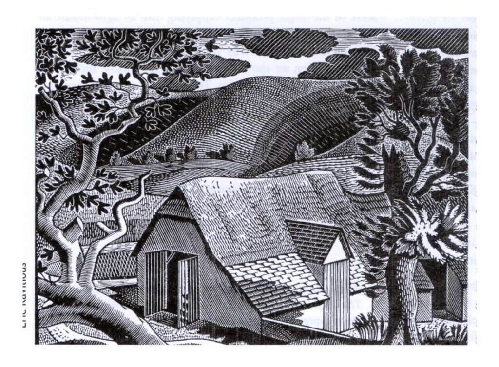 Sussex Landscape – Eric Ravilious Tablo