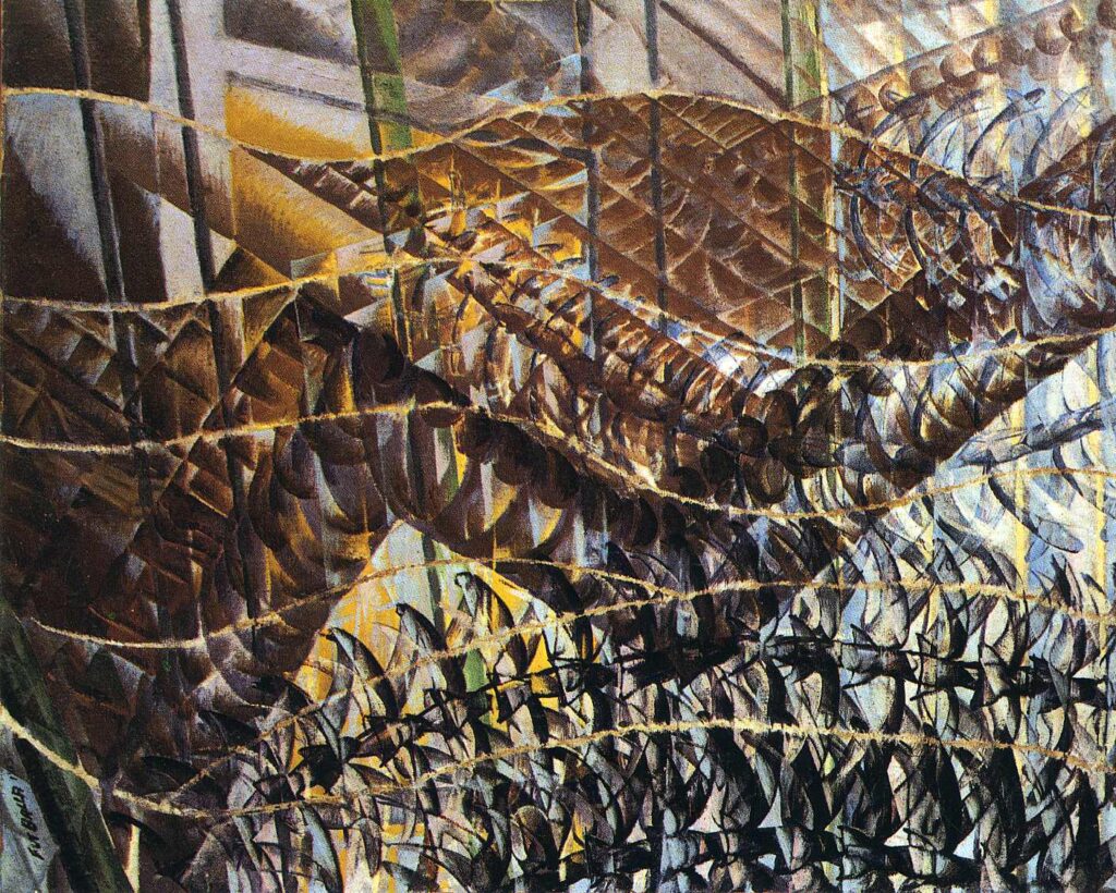 Swifts Paths of Movement + Dynamic Sequences (1913) - Giacomo Balla Tablo