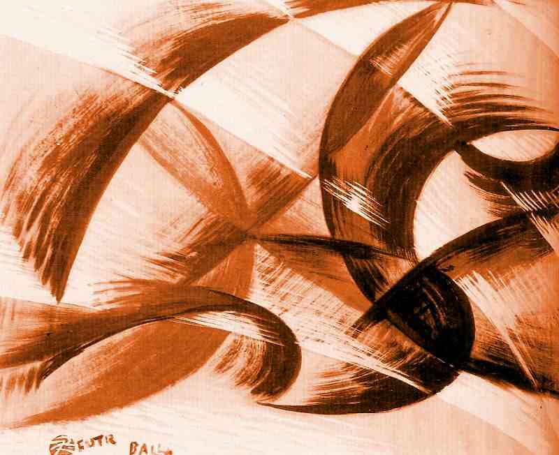 Synthesis of movement (1914) – Giacomo Balla Tablo