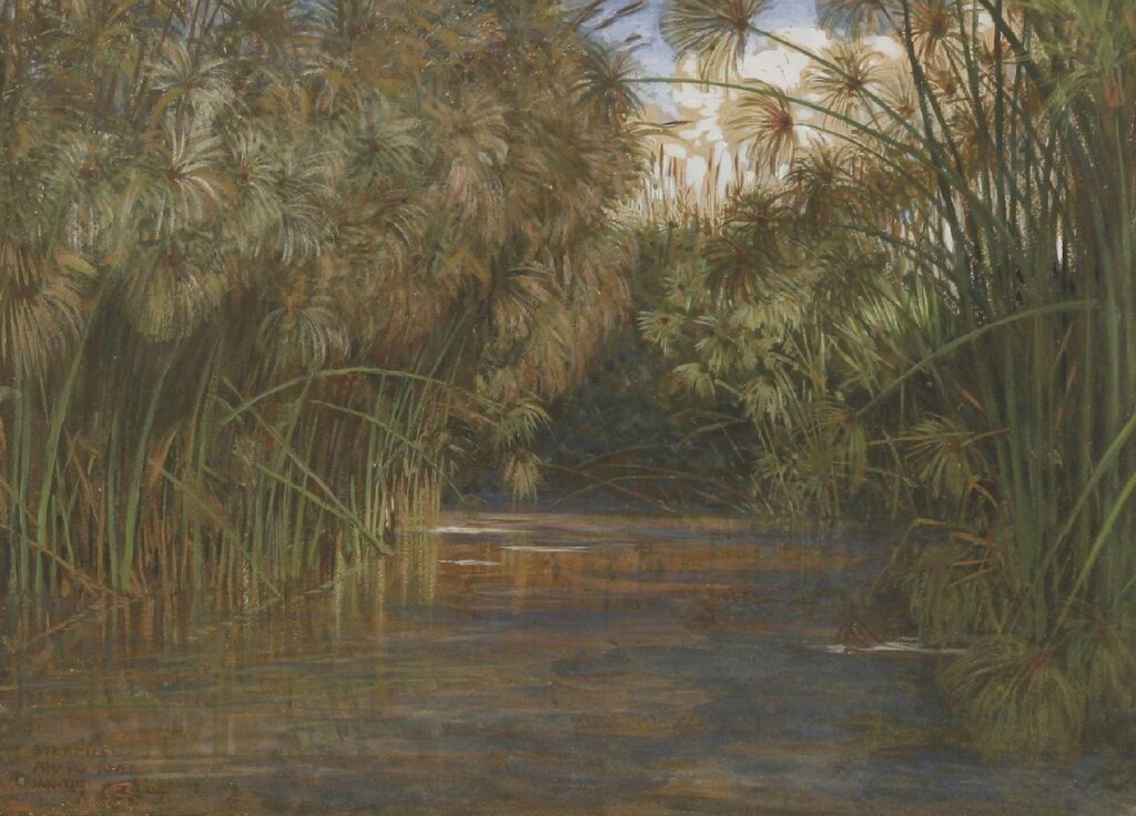 Syracuse, Anapo River (1904) - Walter Crane Tablo