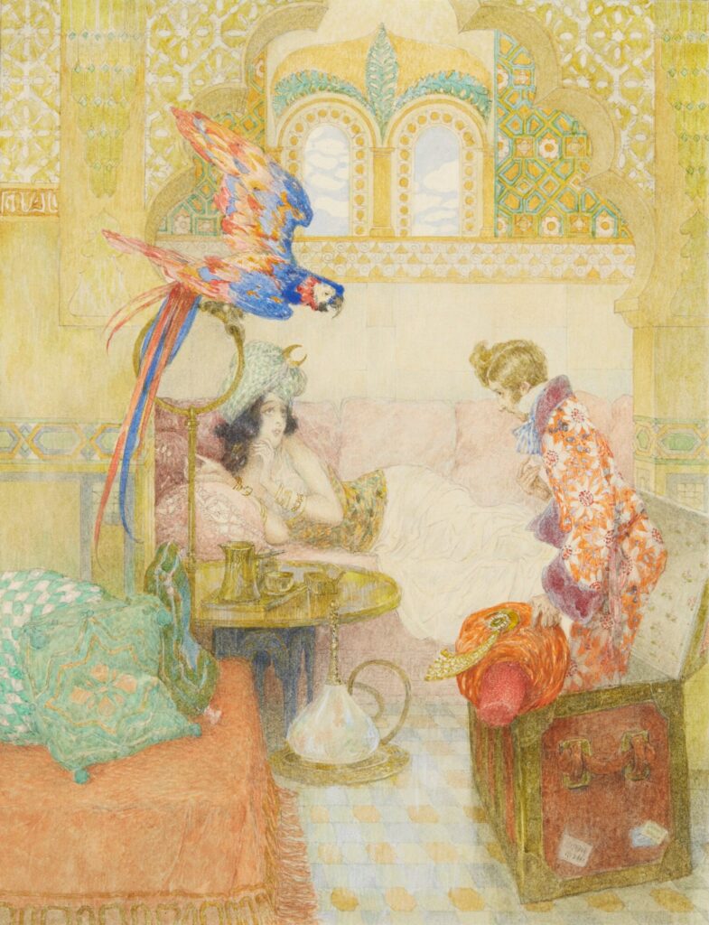 THE FLYING TRUNK – Heinrich Lefler Tablo