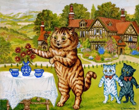 TWO JUGS OF MILK – Louis Wain Tablo