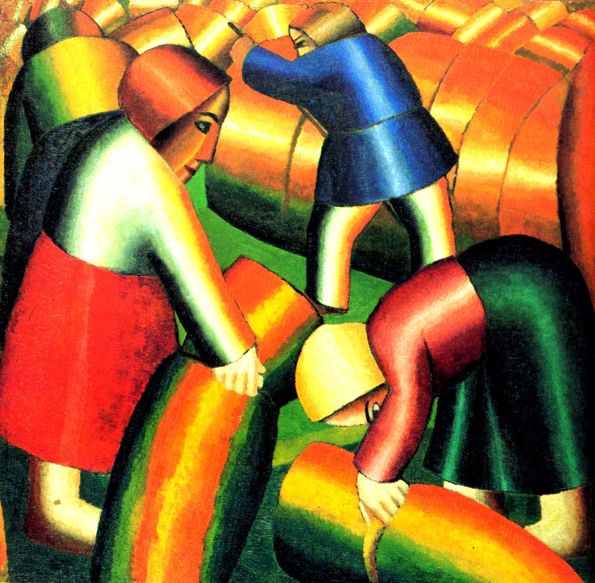 Taking in the Harvest (1911) - Kazimir Malevich Tablo