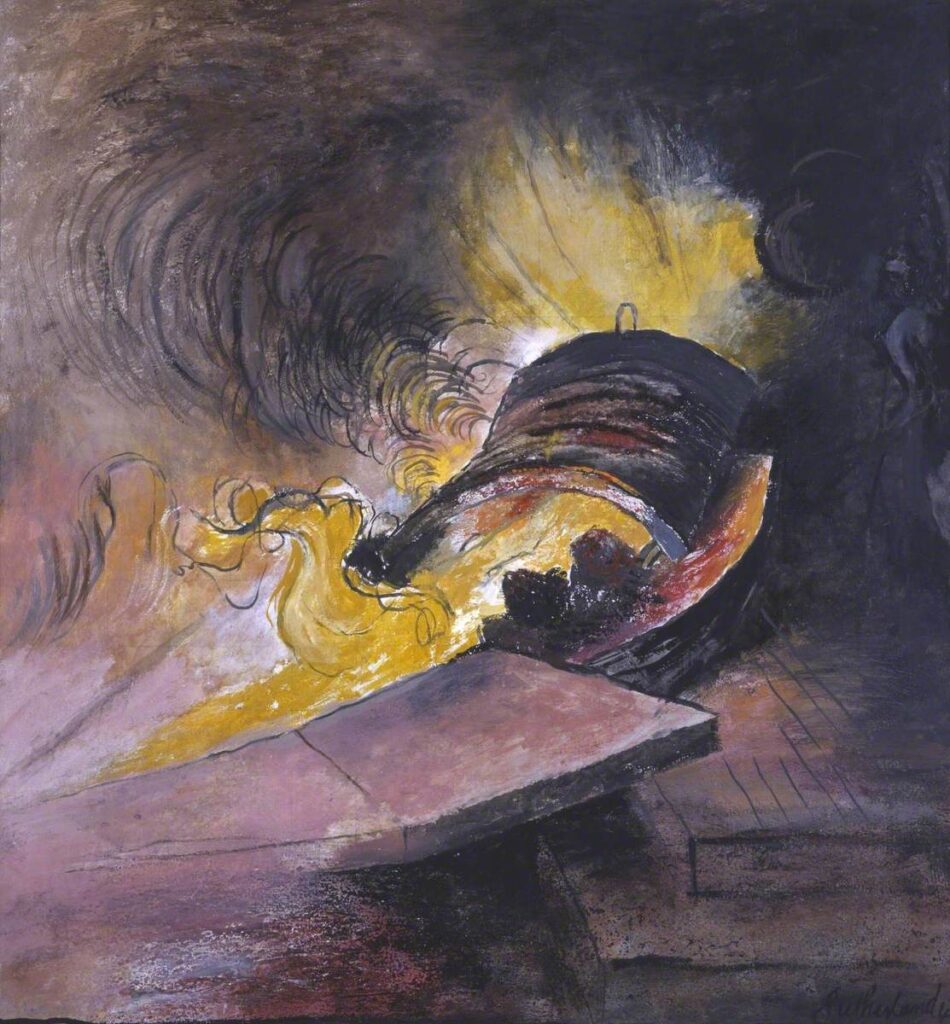 Tapping a Blast Furnace (1942) - Graham Sutherland Tablo