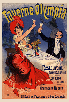 Taverne Olympia, Restaurant (1896) – Jules Chéret Tablo