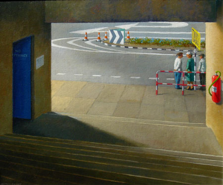 Taxi Stand - Jeffrey Smart Tablo
