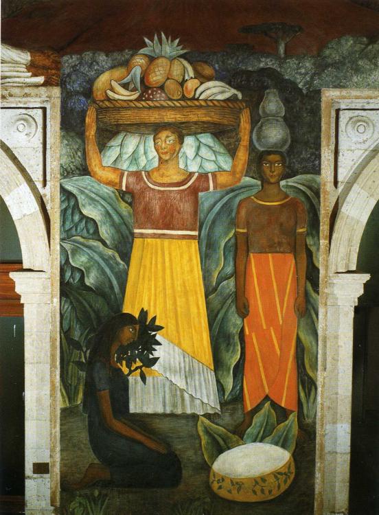Tehuana Women (1923) – Diego Rivera Tablo