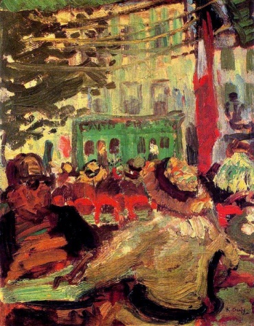 Terrace of a Café (1907) - Raoul Dufy Tablo