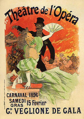 Théâtre de l’Opéra, Carnaval 1896, Grand Veglione de Gala (1896) – Jules Chéret Tablo