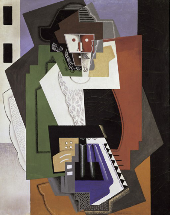 The Accordion Player (1919) - Gino Severini Tablo