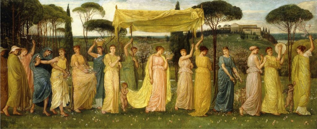 The Advent of Spring (1873) - Walter Crane Tablo