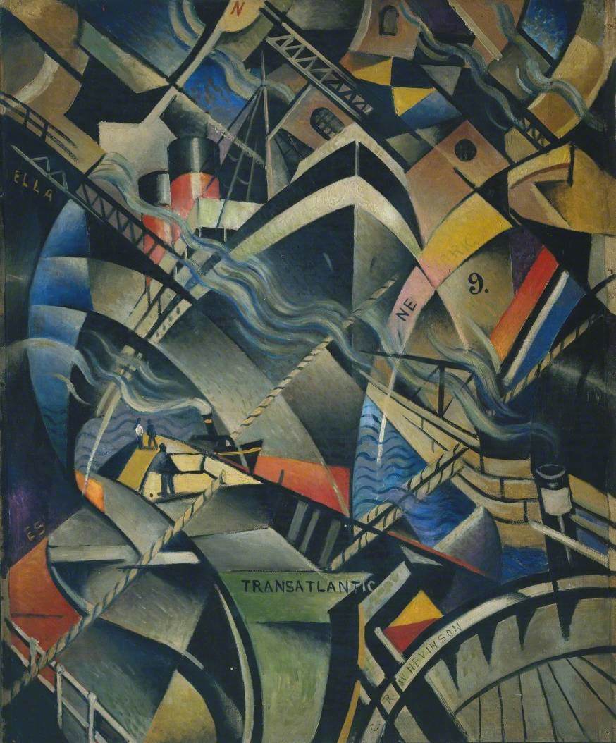 The Arrival (1913) - C. R. W. Nevinson Tablo