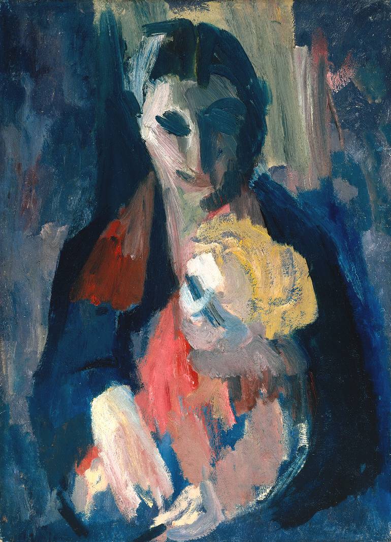 The Artist's Wife and Baby (1937) - David Bomberg Tablo