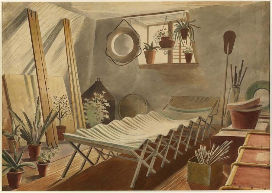 The Attic Bedroom – Eric Ravilious Tablo
