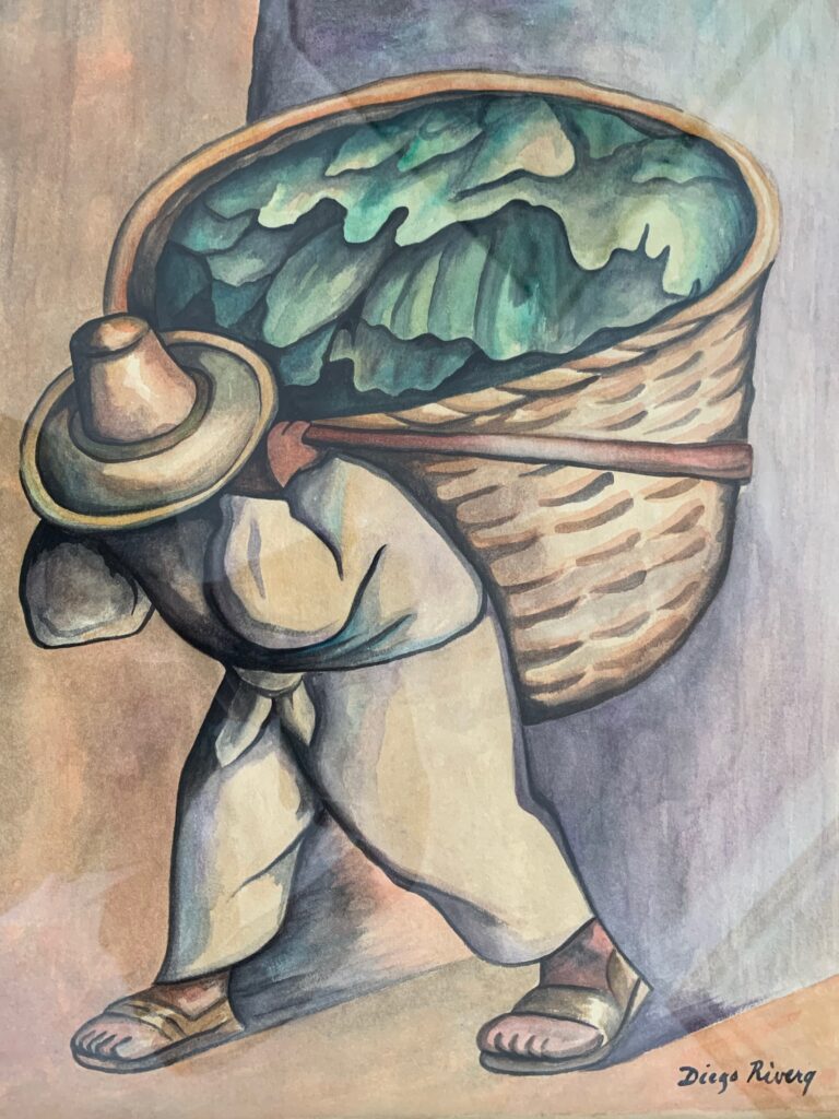 The Banana Leaf Loader (1953) - Diego Rivera Tablo