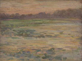 The Bank of Shinobazu Pond (1920) – Fujishima Takeji Tablo