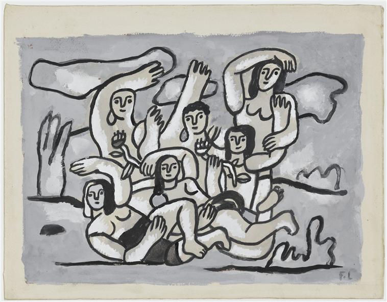 The Bathers - Fernand Léger Tablo