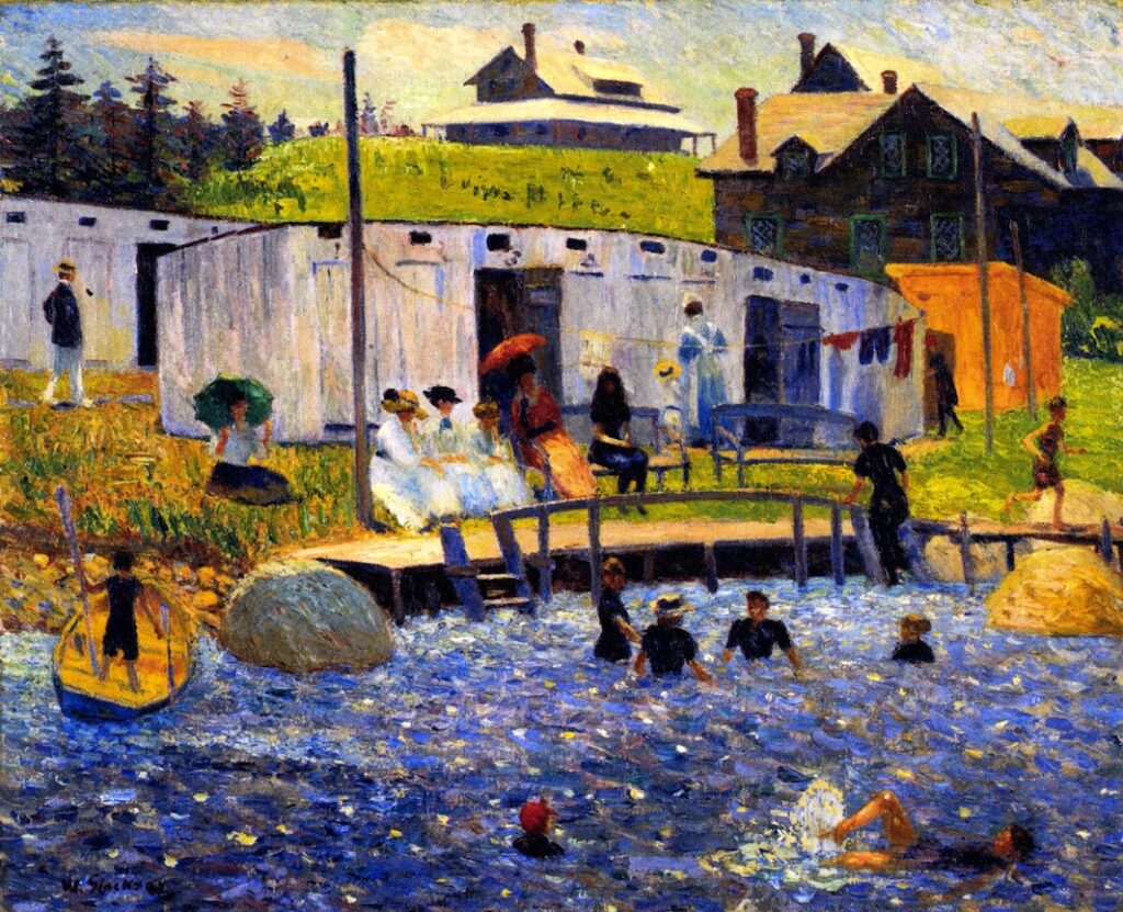 The Bathing Hour (1910) - William James Glackens Tablo