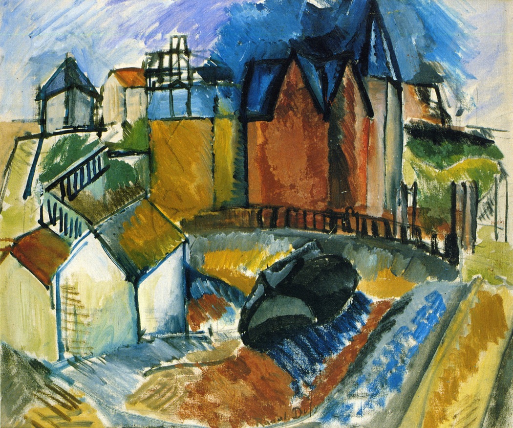 The Beach at Havre (1910) - Raoul Dufy Tablo