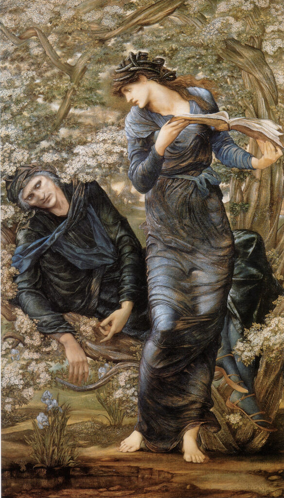 The Beguiling of Merlin (Merlin and Vivien) (1870) - Edward Burne-Jones Tablo
