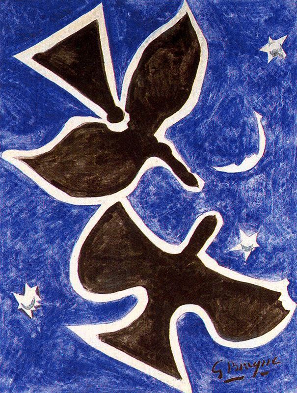The Birds (1953) - Georges Braque Tablo