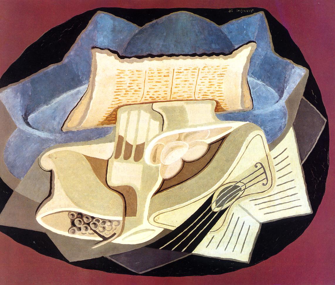 The Blue Cloth (1925) - Juan Gris Tablo