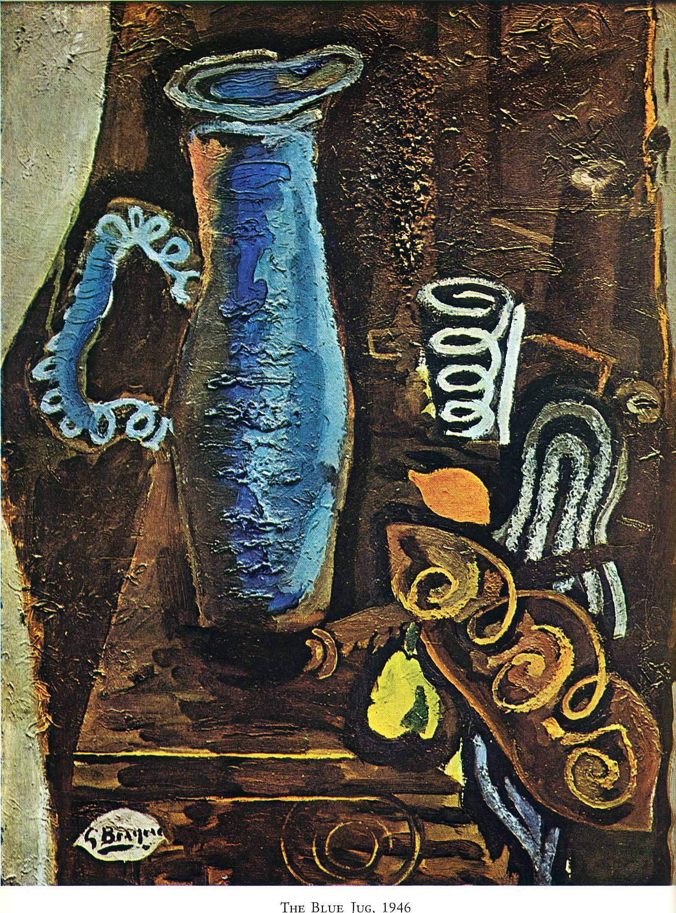 The Blue Jug (1946) - Georges Braque Tablo