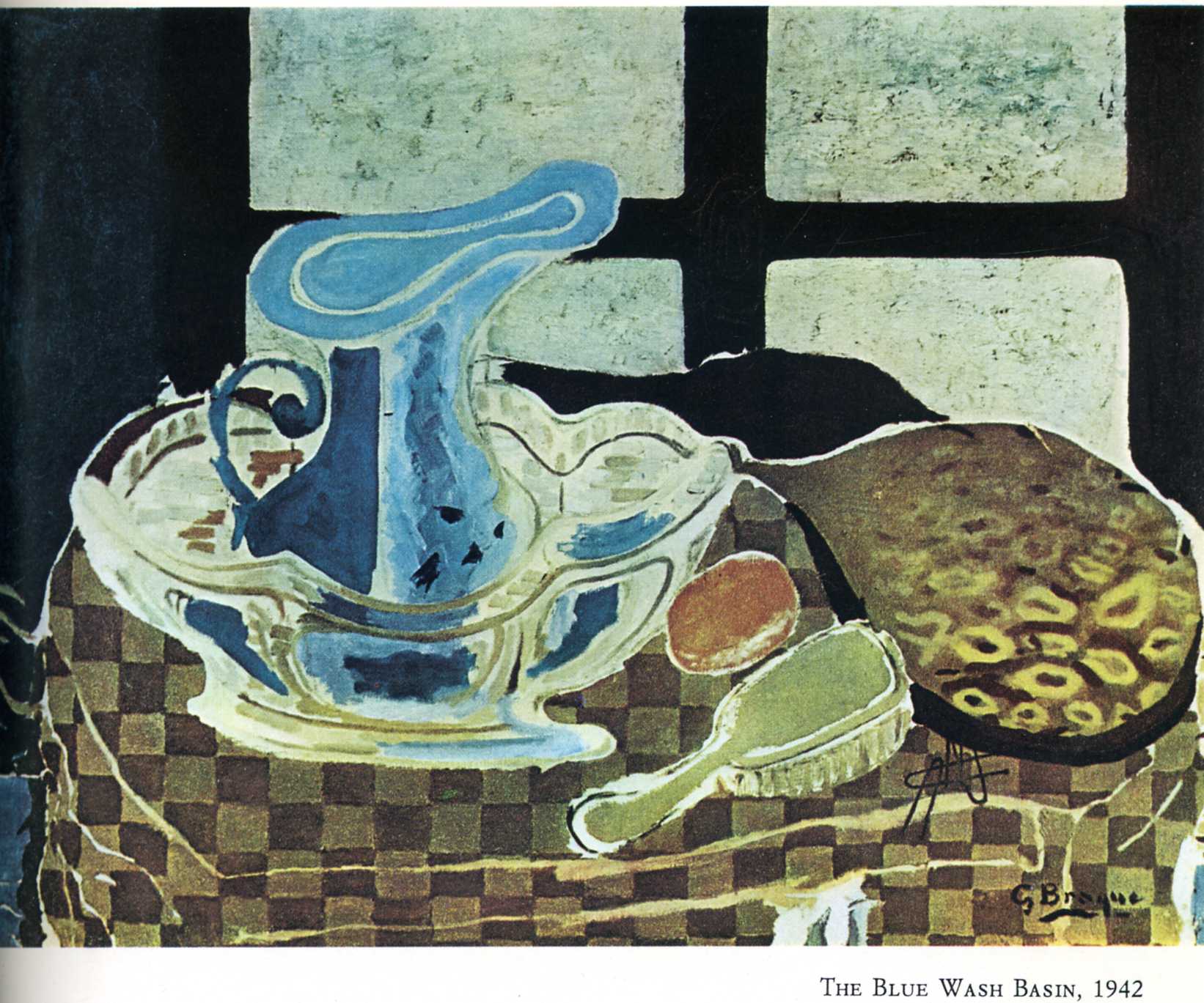 The Blue Washbasin (1942) - Georges Braque Tablo