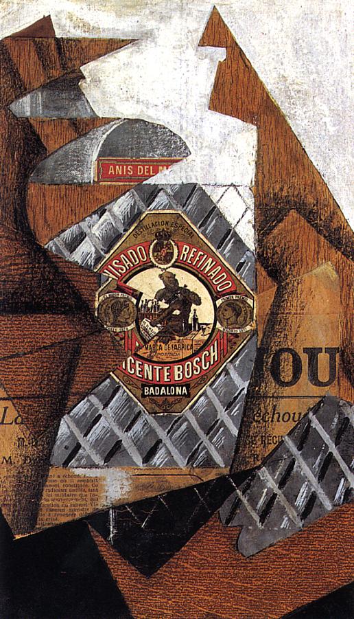 The Bottle of Anis del Mono (1914) - Juan Gris Tablo