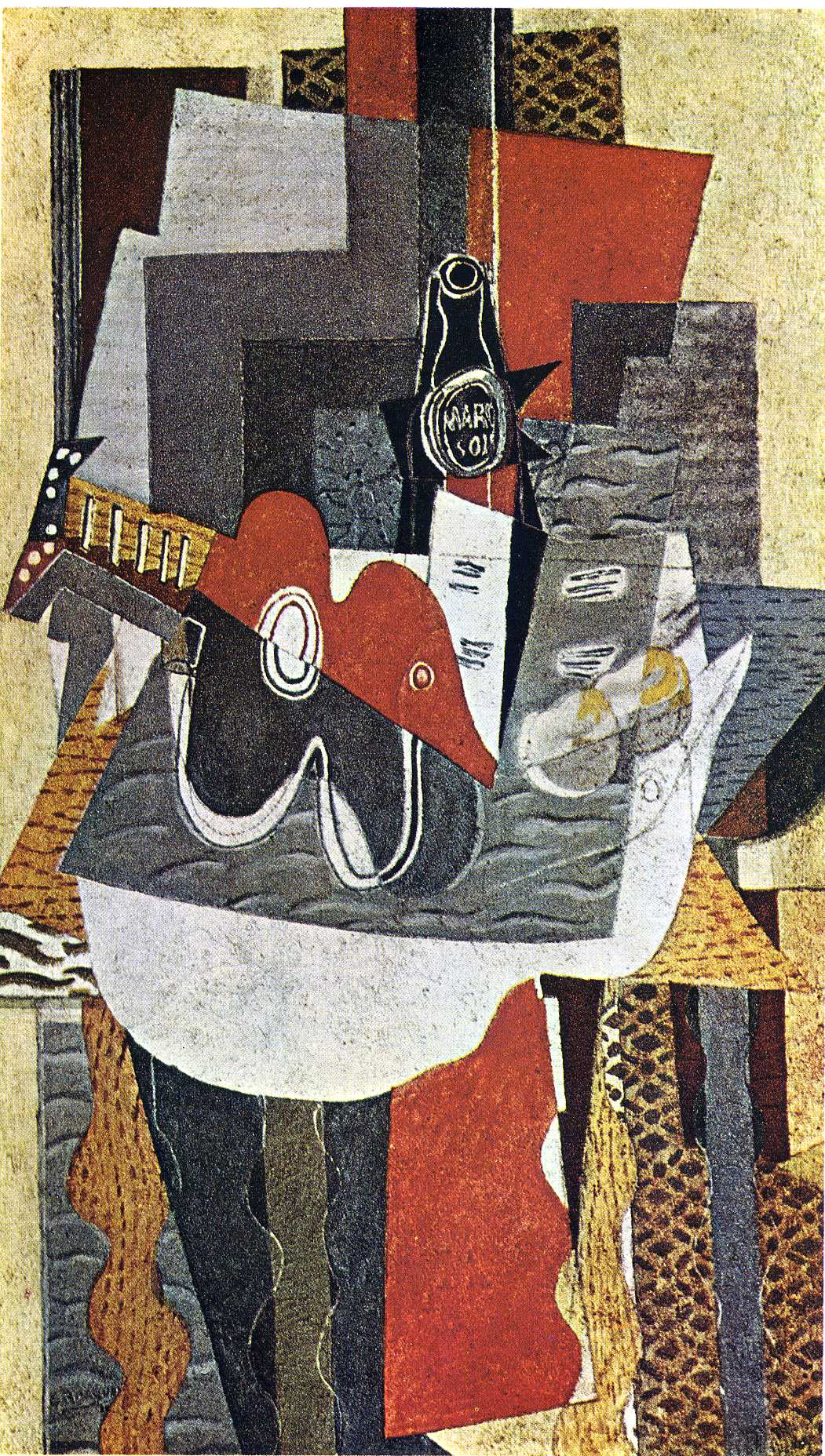 The Bottle of Marc (1930) - Georges Braque Tablo