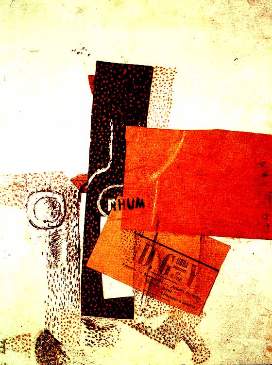 The Bottle of Rum (1914) - Georges Braque Tablo