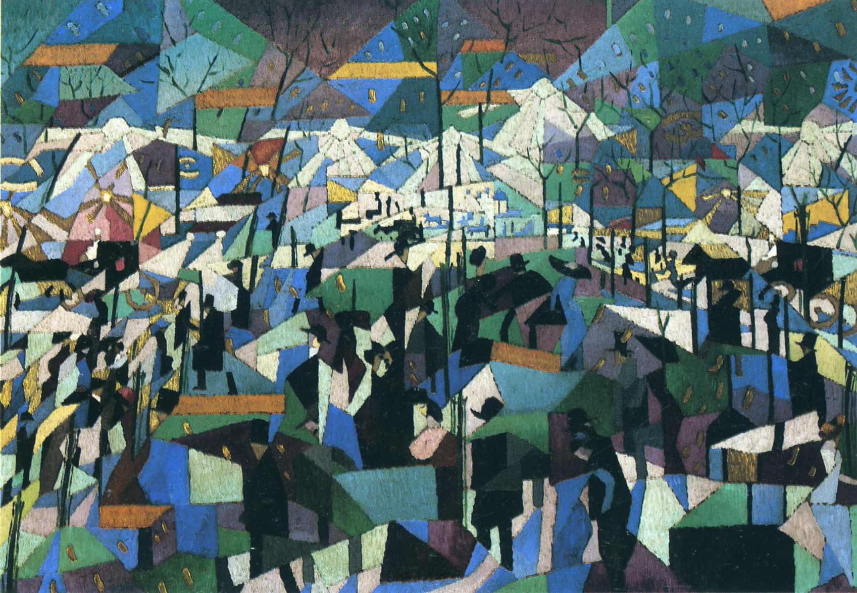 The Boulevard (1911) - Gino Severini Tablo