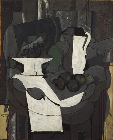 The Bowl of Grapes (1926) - Georges Braque Tablo