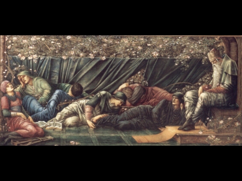 The Briar Rose The Council Chamber (1872) – Edward Burne-Jones Tablo