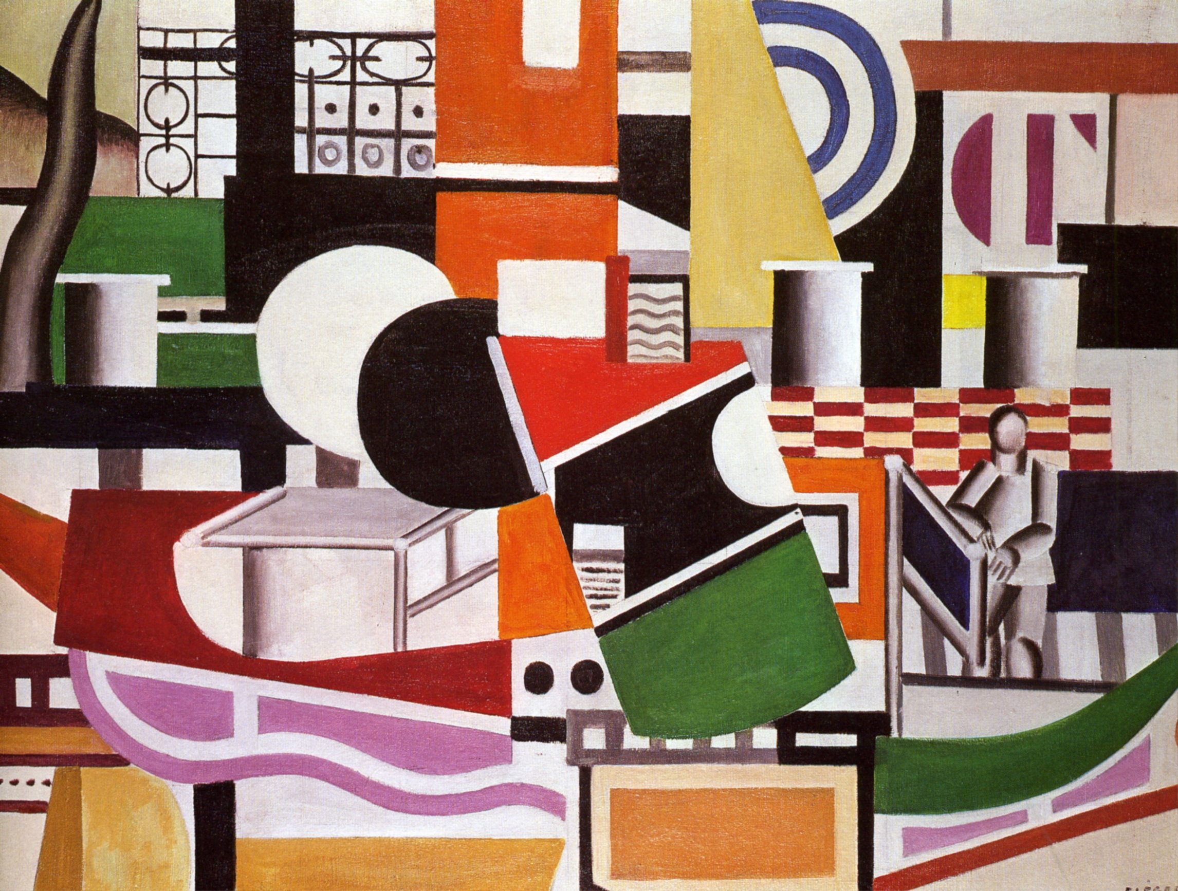 The Bridge of the Tug boat (1920) - Fernand Léger Tablo