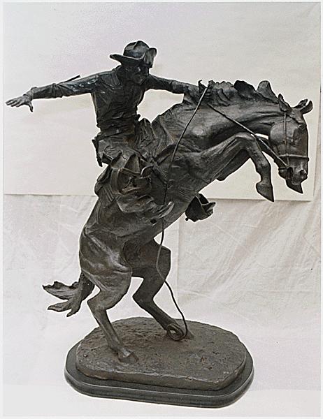 The Broncho Buster (1909) - Frederic Remington Tablo